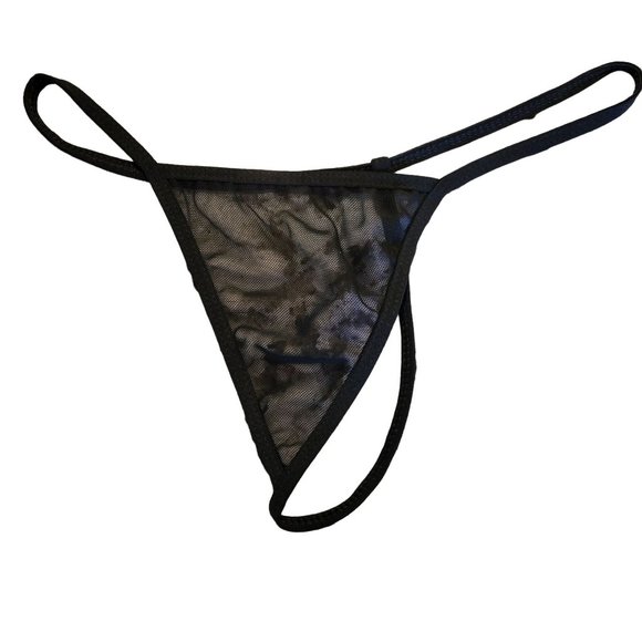 Adore Me XL Sheer Black Mesh G-String Panty - New without Tags or Label 1024 - Picture 2 of 2